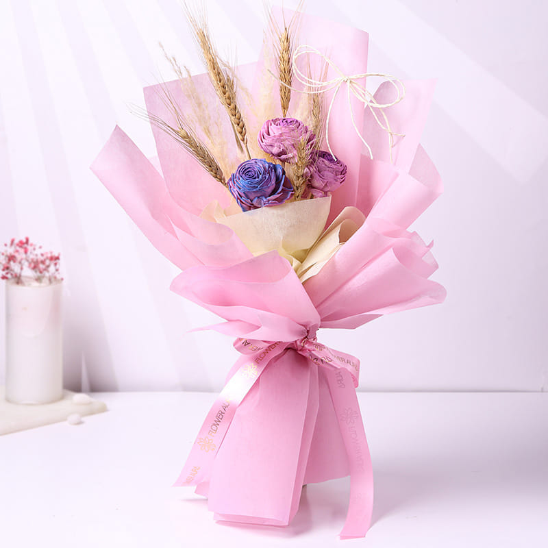 Dried Meadows Wrapped In Pink