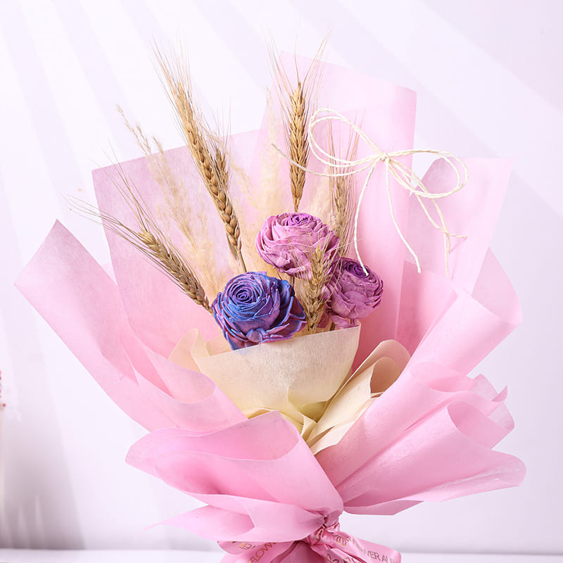 Dried Meadows Wrapped In Pink
