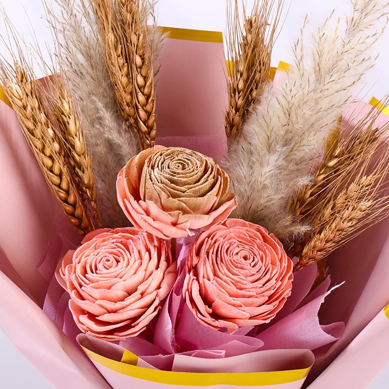 Dried Meadows Wrapped In Pink