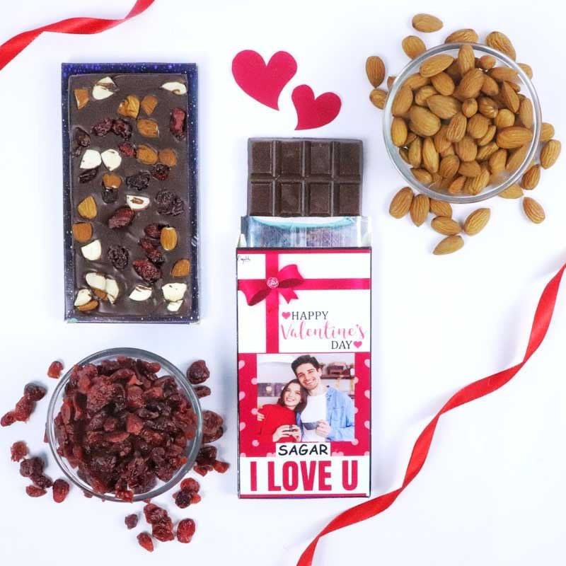 Dryfruits N Cranberry Personalised Valentines Chocolate Gift Hamper