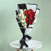 Order White and Red Rose combo online
