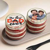 Dads Day Red Velvet Jar Cakes