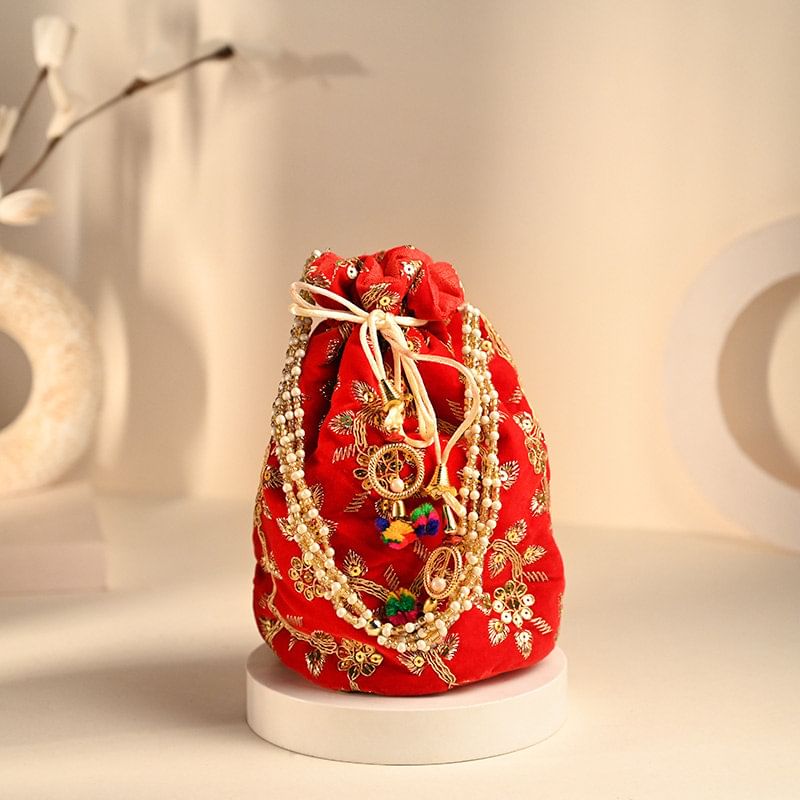 Red Potli For Navratri Return Gifts 