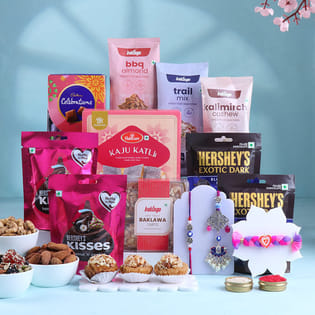 Eclectic Family Rakhi Set N Snack Fest Hamper