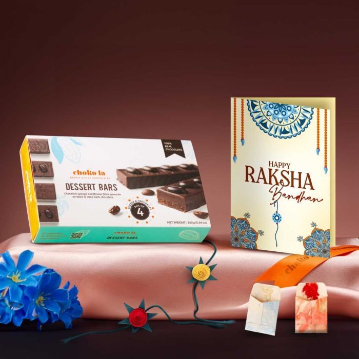 Eco Rakhi N Chocolate Coffee Bars Hamper