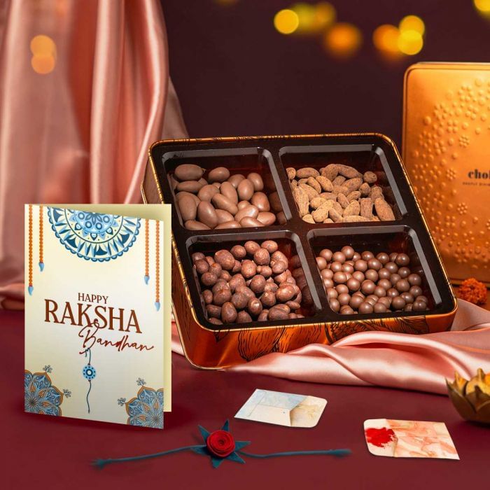 Eco Rakhi N Crunchy Cosmos Chocolate Box