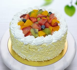 Eggless Fresh Mixed Fruit Delight