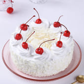 Eggless White Forest Cake