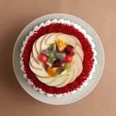 Online Eggless Red Velvet Fruit Cake delivery