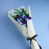 Elegant 3 Orchid Jute Bouquet