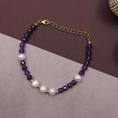 Elegant Amethyst Pearl Bracelet