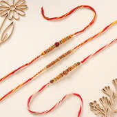 Set of 3 Beaded Mauli Rakhi