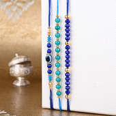 Elegant Beads N Pearls Rakhi Set - Set of 3 Designer Rakhi