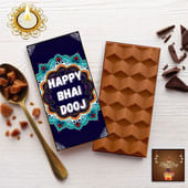 Elegant Bhai Dooj Chocolate Bar N Card