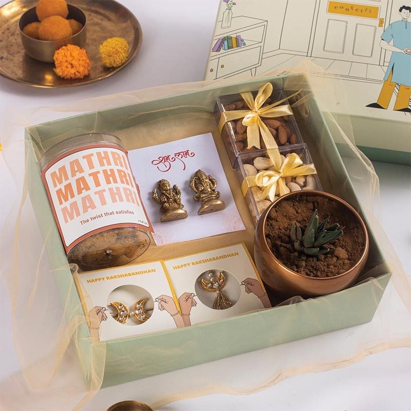 Elegant Bhaiya Bhabhi Rakhi Gift Box