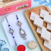 Elegant Bhaiya Bhabhi Rakhis With Kaju Katli