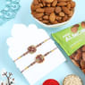 Elegant Designer Rakhi Duo With Almonds