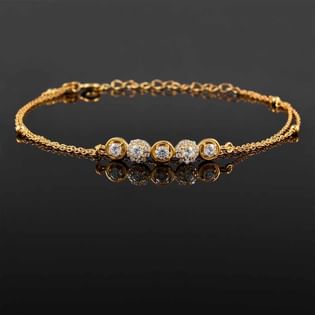 925 Sterling Silver Elegant Double Chain Bracelet