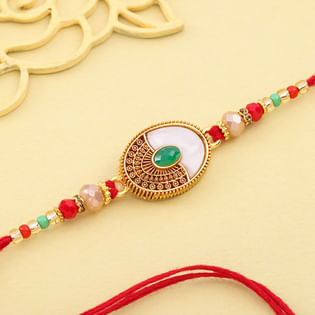 Elegant Emerald Designer Rakhi