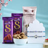 Elegant Evil Eye Rakhi Duo With Choco N Cashews