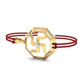 Elegant Gold And Diamond Swastika Rakhi