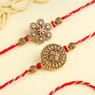Elegant Golden Motif Rakhis