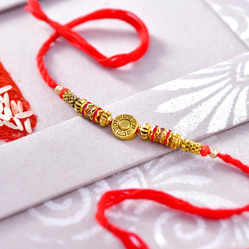 Elegant Metal Finish Rakhi