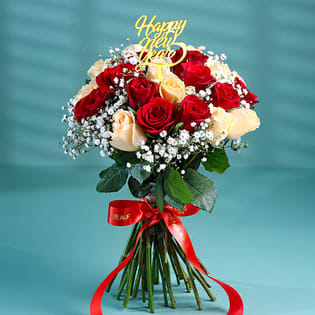 Elegant New Year Rose Bouquet