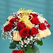 Elegant New Year Rose Bouquet