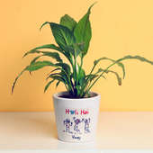 Personalised Peace Lily Holi Plant