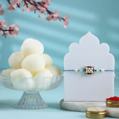 Elegant Pearl Rakhi With Rasgulla 500Gm