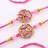 Buy Elegant Pink Stone Fancy Rakhi Set Of 2 Online 