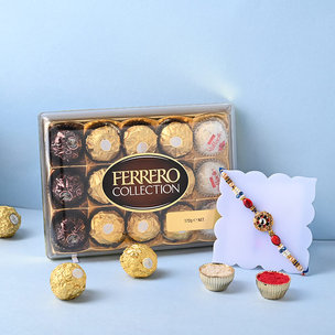 Send Beads Rakhi With Ferrero Rocher To Canada