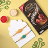 Set of 2 Elegant Rakhi With Lindt Dark Chocolate