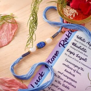 Elegant Semi Precious Stone Rakhi