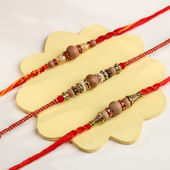 Elegant Traditions Beaded Rakhi Trio