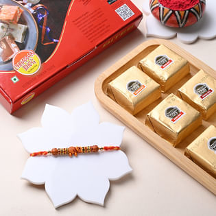 Mauli Rakhi With Chhappan Bhog Mewa Bite