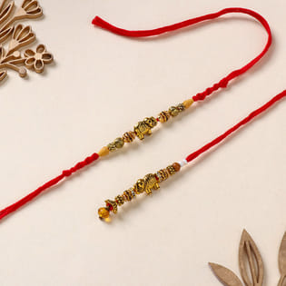 Elephant Grace Bhaiya Bhabhi Rakhi Set