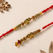 Elephant Grace Bhaiya Bhabhi Rakhi Set