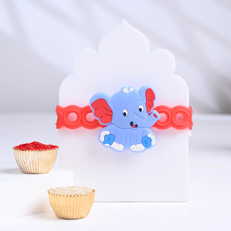 Elephant Kids Rakhi With Assorted Chocolates
