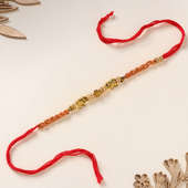 Elephant N Wooden Beads Rakhi