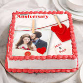 Sweet Photo Anniversary Cake