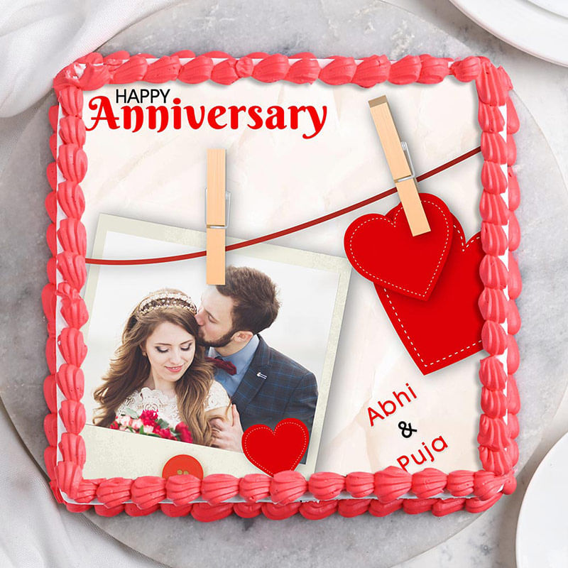 Together Forever photo cake for anniversary