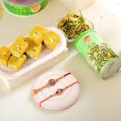 Embellished Divine Rakhis With Chhappan Bhog Batisa