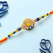 Embellished Meenakari Stone Rakhi