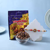 Buy Embellished Rakhi With Crunches Rocks Chocolate