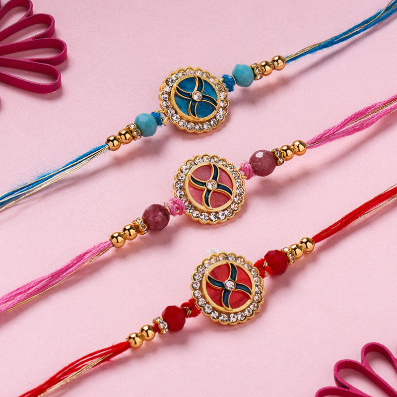 Embellished Sparkling Rakhi Trio