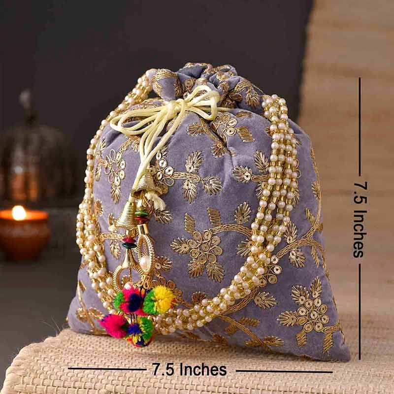Send Embroidered Potli For Poyi Baya