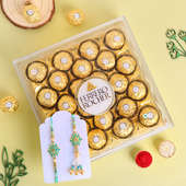 Emerald Green Bhaiya Bhabhi Rakhi N Ferrero Rocher