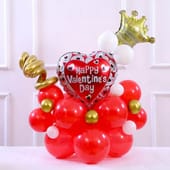 Royal Romance Valentine Balloon Decor
